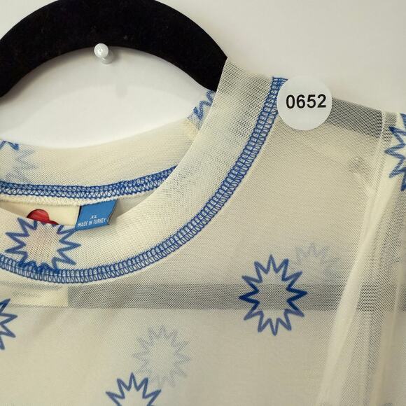 Farm Rio Womens Rio De Janeiro Graphic Mesh Midi Dress Multicolor Size XL NEW - Picture 9 of 9